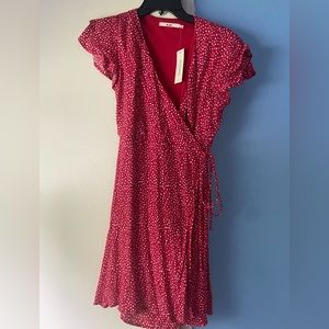 Never worn red wrap dress